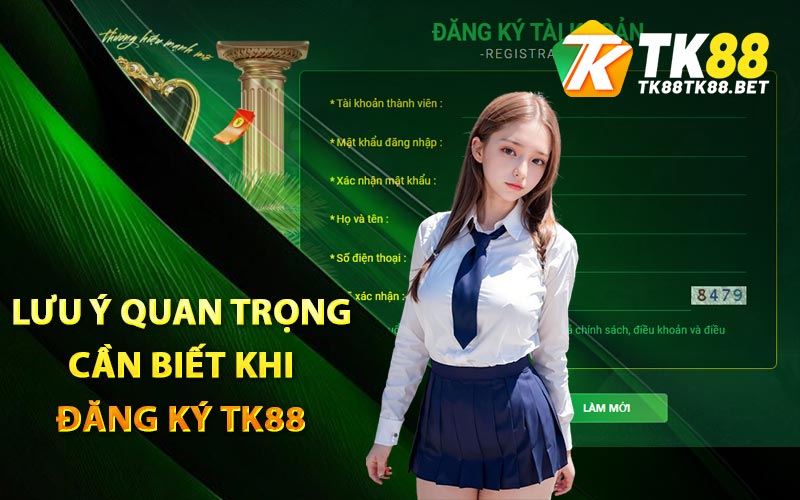 Lưu ý quan trọng cần biết khi đăng ký TK88